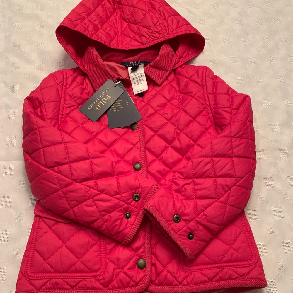NWT Polo girl pink coat